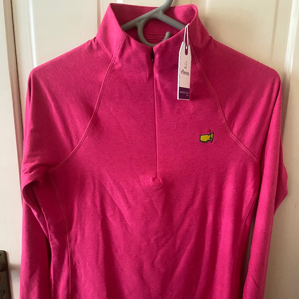 Nwt Masters Magnolia Lane Tech 1/4 Zip Long Sleeve Pullover In Hot Pink